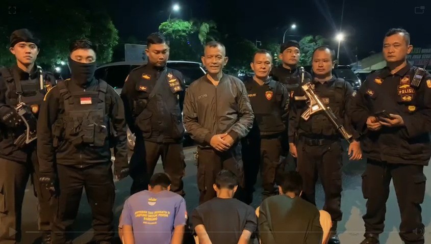 Patroli Walet Samapta Polresta Bandar Lampung Gagalkan Transaksi Narkoba