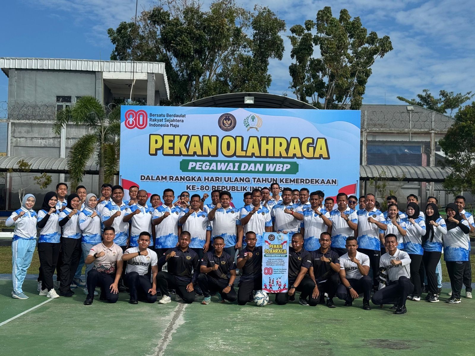 Semarakkan HUT RI Ke-80, Lapas Banjarbaru Gelar Pekan Olahraga Bagi Warga Binaan dan Petugas
