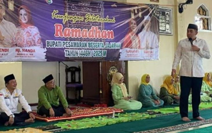 Bupati Dendi Ramadhona Kunjungan Silaturahmi Ramadan 1446 H di Kecamatan Kedondong Pesawaran