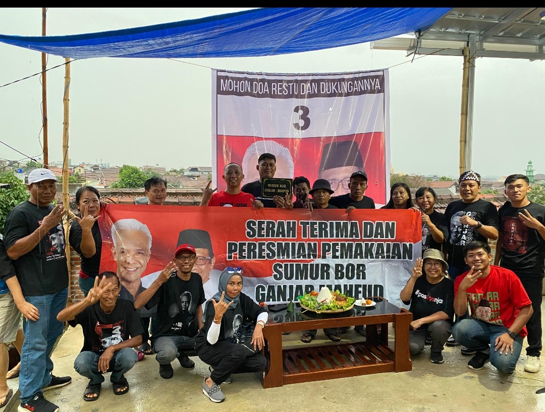 Tim Ganjar Mahfud Lampung Kembali Resmikan 3 Sumur Bor di Kota Bandarlampung