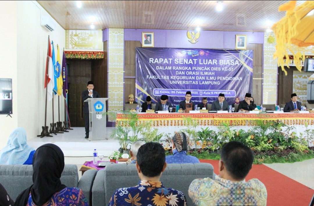 FKIP Unila Rayakan Dies Natalis ke-57 dengan Orasi Ilmiah dan Capaian Gemilang