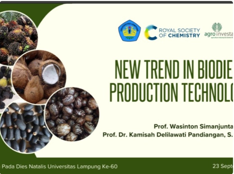 Prof. Wasinton Soroti Tren Baru Teknologi Produksi Biodiesel dalam Orasi Ilmiah Dies Natalis ke-60 U
