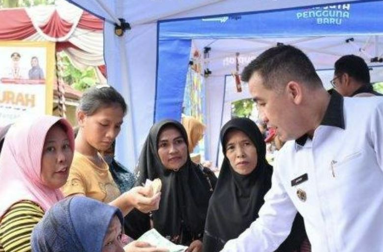 Dua kecamatan di pesisir Kabupaten Pesawaran Lampung diselenggarakan gerakan pangan murah